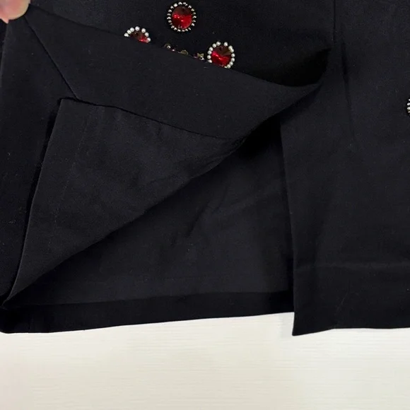WH/BM Embellished Black Skirt Sz 4 - Picture 4 of 15